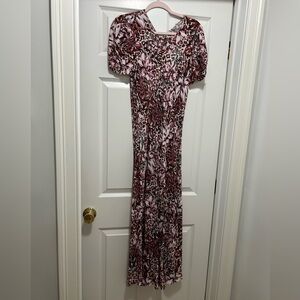 Dolan Red Bodycon Maxi Dress with Dolman Sleeves